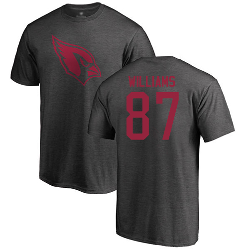 Arizona Cardinals Men Ash Maxx Williams One Color NFL Football #87 T Shirt